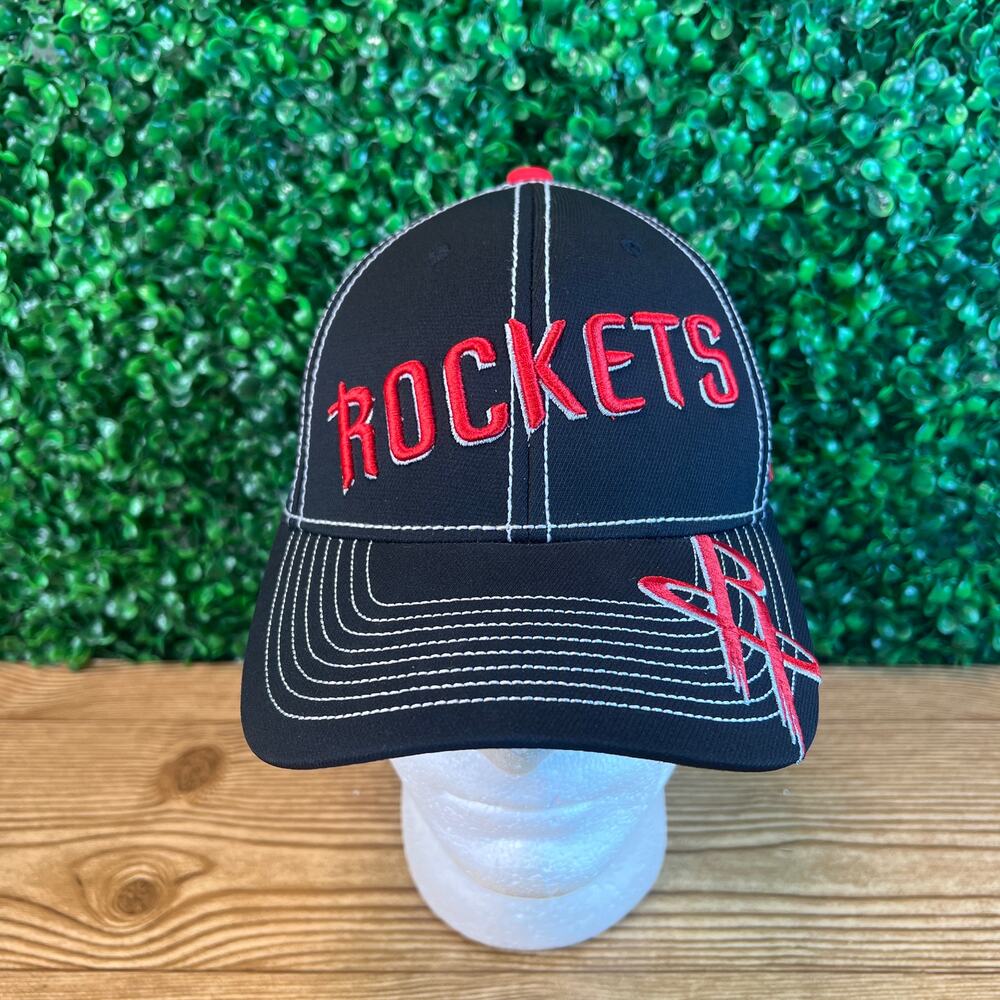 Houston Rockets Adidas Black Red NBA Snapback Hat Cap OSFA Adjustable